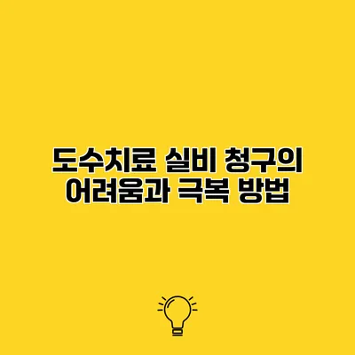 도수치료 실비 청구의 어려움과 극복 방법