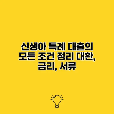신생아 특례 대출의 모든 조건 정리 대환, 금리, 서류