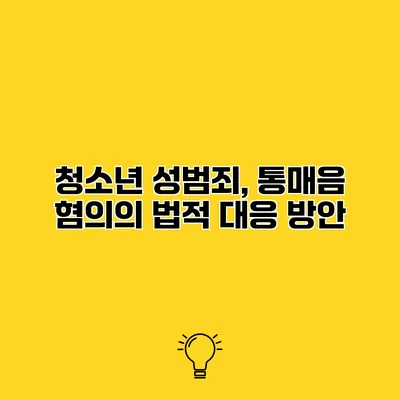 청소년 성범죄, 통매음 혐의의 법적 대응 방안
