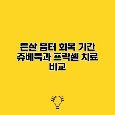 튼살 흉터 회복 기간 쥬베룩과 프락셀 치료 비교