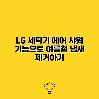 LG 세탁기 에어 샤워 기능으로 여름철 냄새 제거하기