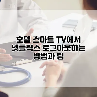 호텔 스마트 TV에서 넷플릭스 로그아웃하는 방법과 팁
